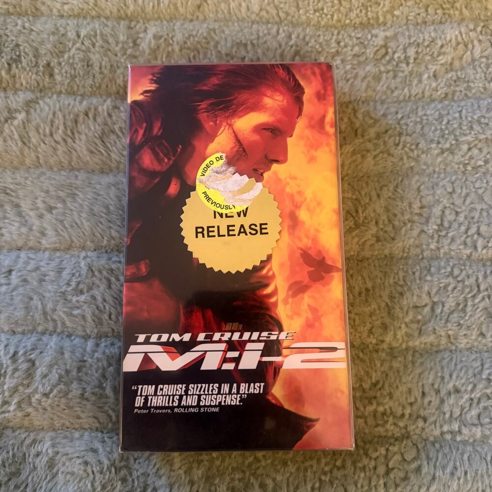 Mission Impossible 2 VHS (2000) Tom Cruise • Vintage Action Movie Tape